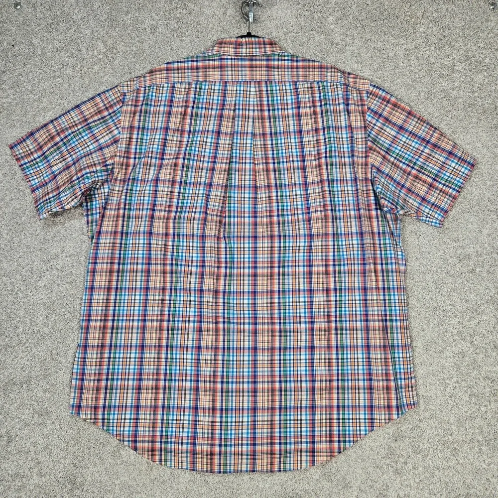 Ralph Lauren shirt Rainbow Madras Plaid Mens 2XL classic Fit 100% Cotton S/S